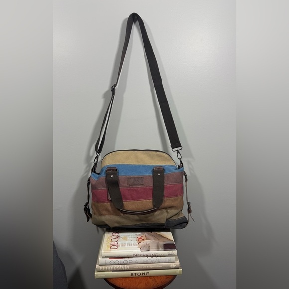 Handbags - Multicolor Canvas Messenger Bag
